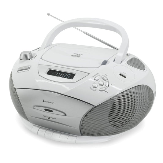 B-WARE - Soundmaster SCD5950WE Radio, CD/MP3, Kassettespieler 4 Lautspreche weiß