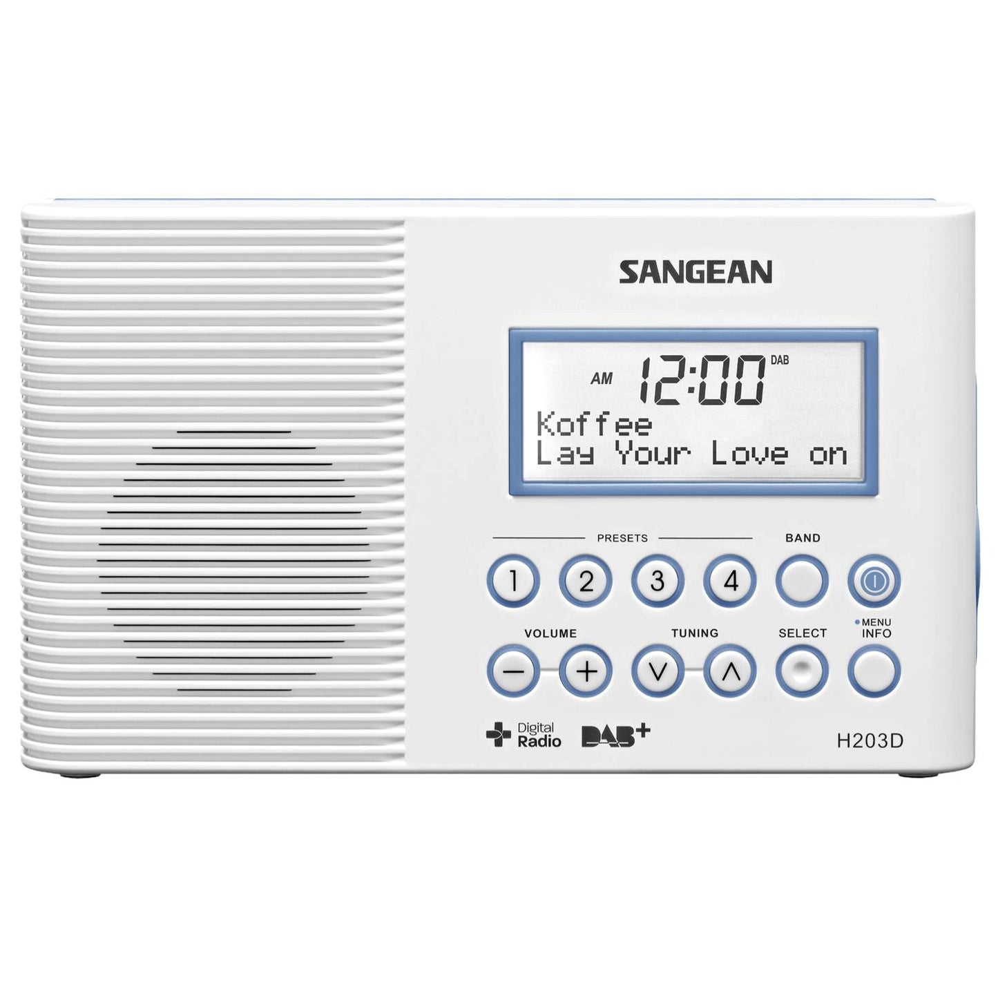 Sangean H203 DAB+ Radio wasserdichtes UKW DAB+ Badradio mit Uhr und Licht