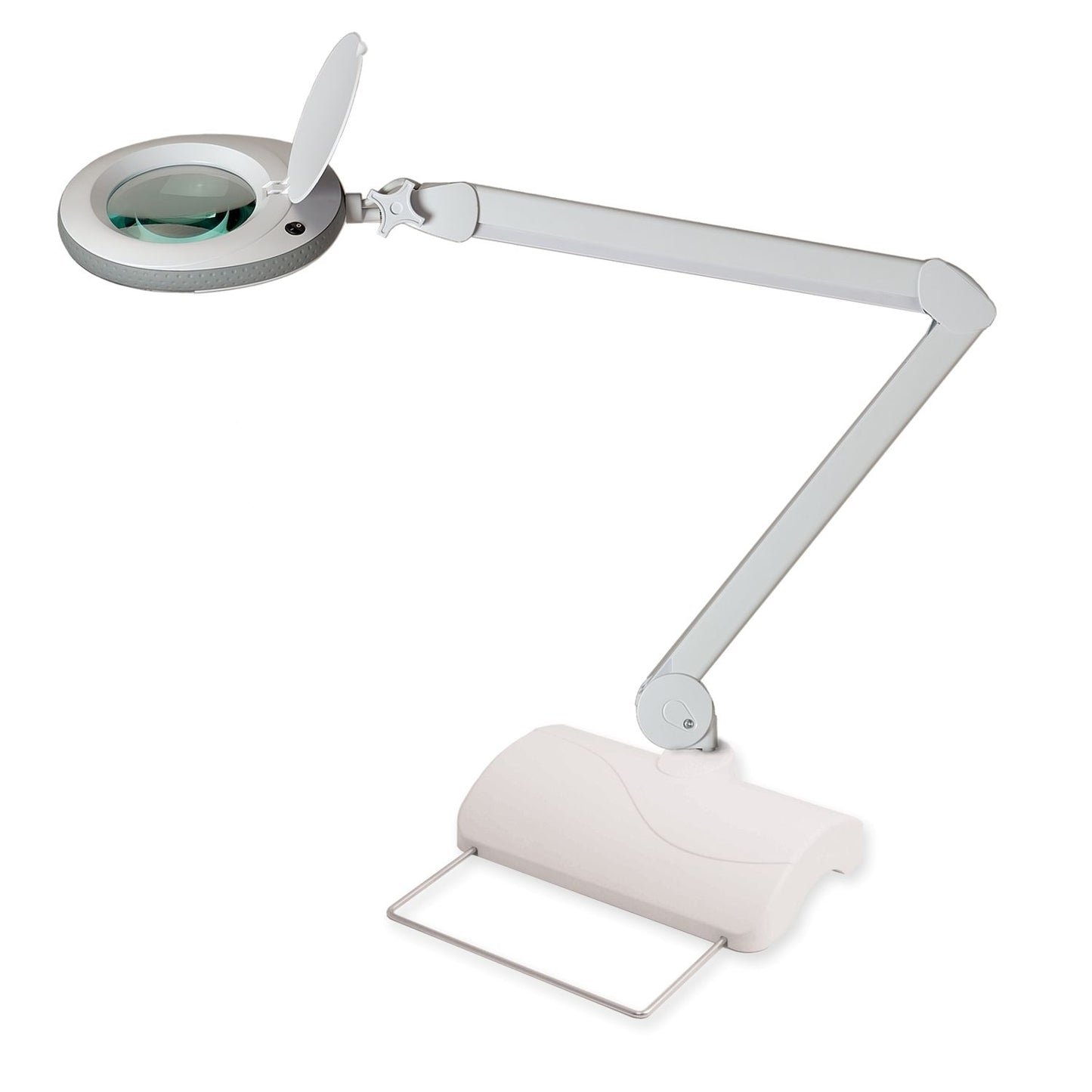 B-WARE - Lumeno 7213GR Lupenleuchte/Arbeitsplatzlampe grau mit Tischstativ 3 Dpt